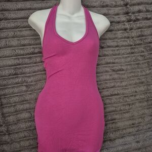 Better Be Fuchsia Ribbed Tank Dress